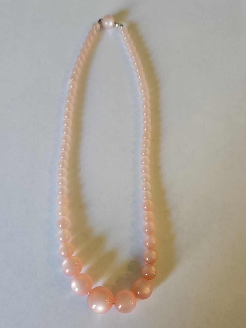 Moonglow Lucite Pink Necklace Vintage Beads Beaded